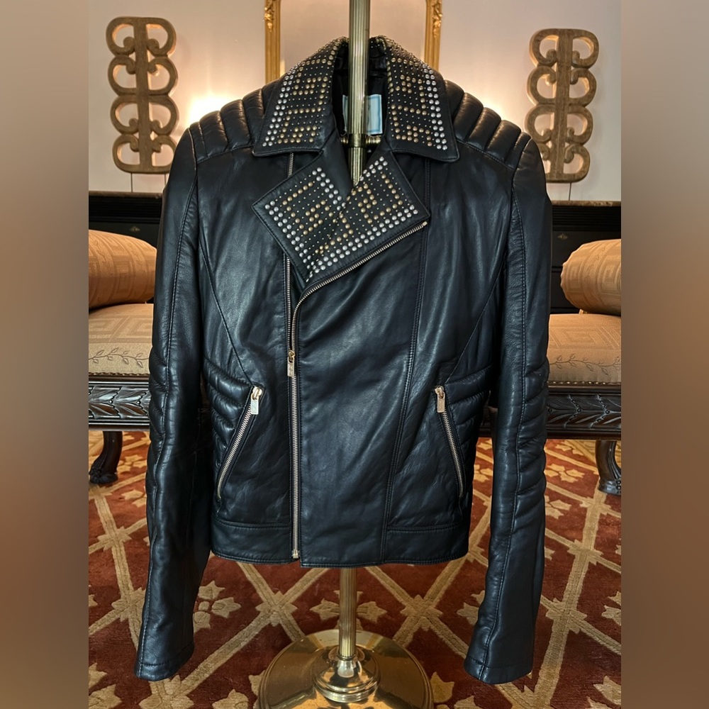 ***SOLD*** Versace HM Studded Leather Jacket